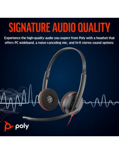 Poly Blackwire 3220 Stereo...