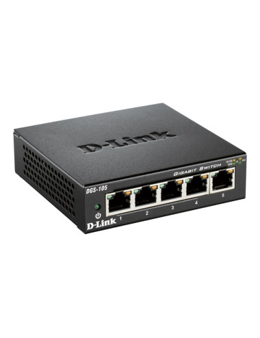 D-Link | Ethernet Switch | DGS-105/E | Unmanaged | Desktop | Gigabit Ethernet (copper) ports quantity 5