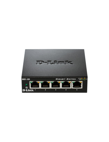 D-Link | Ethernet Switch | DGS-105/E | Unmanaged | Desktop | Gigabit Ethernet (copper) ports quantity 5