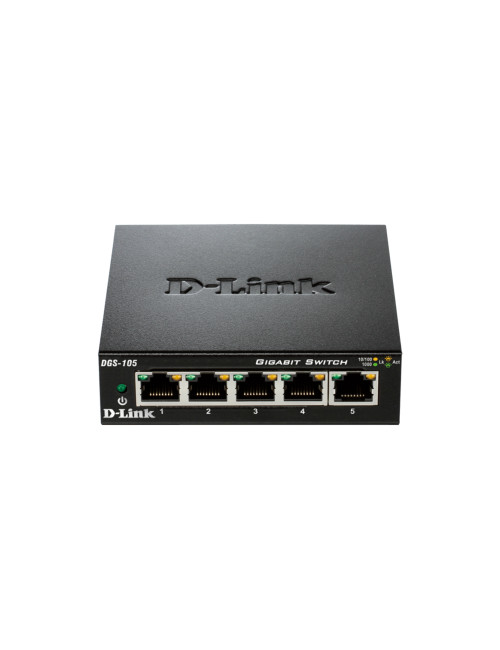 D-Link | Ethernet Switch | DGS-105/E | Unmanaged | Desktop | Gigabit Ethernet (copper) ports quantity 5