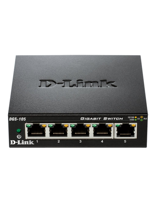 D-Link | Ethernet Switch | DGS-105/E | Unmanaged | Desktop | Gigabit Ethernet (copper) ports quantity 5
