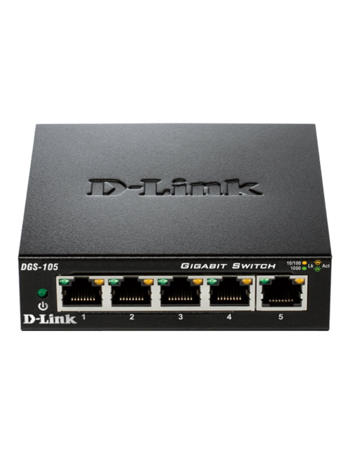 D-Link | Ethernet Switch | DGS-105/E | Unmanaged | Desktop | Gigabit Ethernet (copper) ports quantity 5