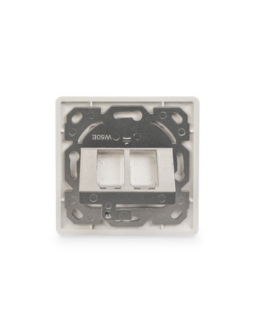 Digitus | Wallplate for Keystone Modules, German type, middle plate 50x50 mm, frame 80x80 mm | DN-93801-1