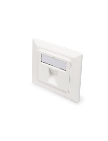 Digitus | Wallplate for Keystone Modules, German type, middle plate 50x50 mm, frame 80x80 mm | DN-93811