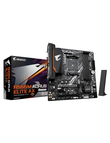 Mainboard|GIGABYTE|AMD B550|Socket AM4|micro ATX|RAM DDR4-SDRAM|4xSlots|Wi-Fi Yes|Bluetooth Yes|2xNumber of M.2 (M) slots|B550M 