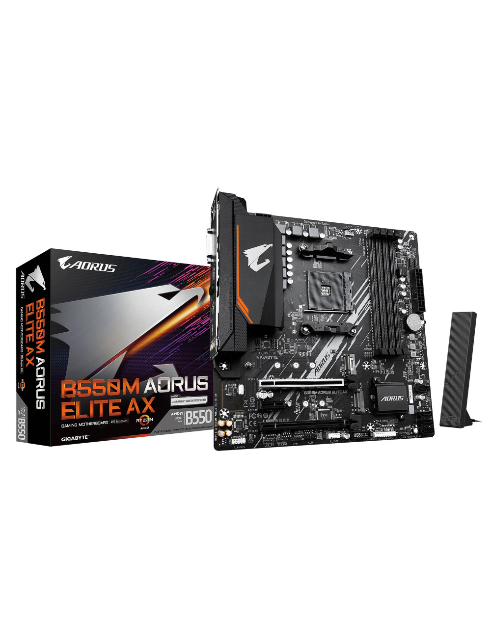 Mainboard|GIGABYTE|AMD B550|Socket AM4|micro ATX|RAM DDR4-SDRAM|4xSlots|Wi-Fi Yes|Bluetooth Yes|2xNumber of M.2 (M) slots|B550M 