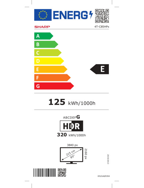 Sharp 4K TV | 85HP5265E | 85 | Smart TV | UHD | Google TV