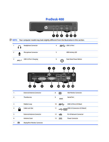 HP Renewed Grade A | ProDesk 400 G2 DM | Intel Core i3 | i3 6100T | 8 GB | SSD | 128 GB | Intel HD Graphics 530 | Windows 11 Hom