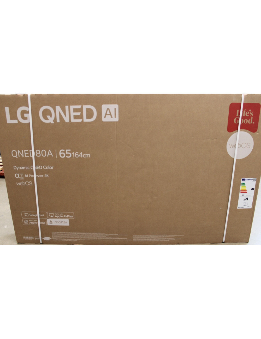 SALE OUT. LG 65QNED80A3A | 65 | Smart TV | webOS | UHD | DAMAGED PACKAGING
