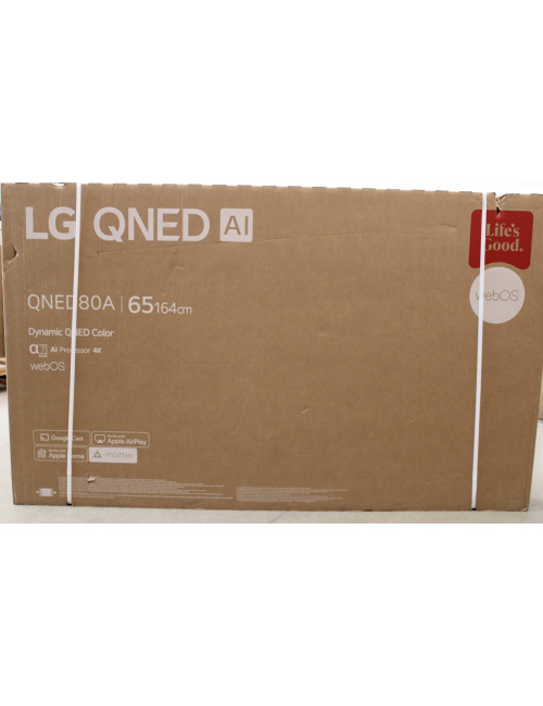 SALE OUT. LG 65QNED80A3A | 65 | Smart TV | webOS | UHD | DAMAGED PACKAGING
