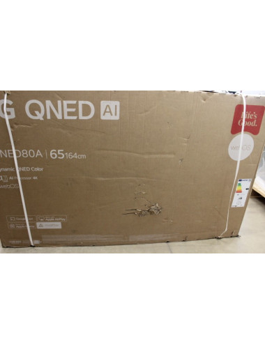 SALE OUT. LG 65QNED80A3A | 65 | Smart TV | webOS | UHD | DAMAGED PACKAGING