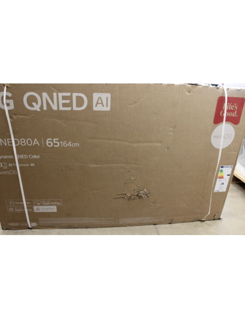 SALE OUT. LG 65QNED80A3A | 65 | Smart TV | webOS | UHD | DAMAGED PACKAGING