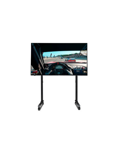 Next Level Racing Floor stand | Round Tube Freestanding Single Monitor Stand | Up to 65 " | Height adjustment, Tilt | Maximum we