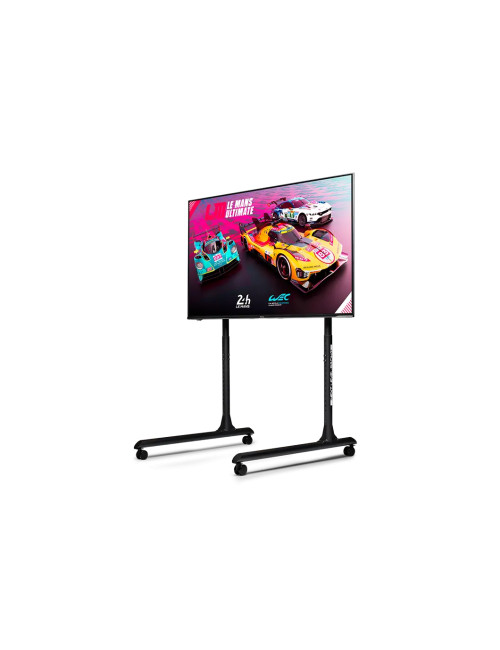 Next Level Racing Floor stand | Round Tube Freestanding Single Monitor Stand | Up to 65 " | Height adjustment, Tilt | Maximum we