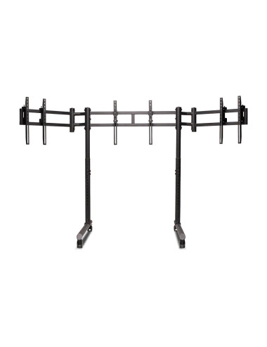 Next Level Racing Floor stand | Round Tube Freestanding Single Monitor Stand | Up to 3x43 " | Height adjustment, Tilt | Maximum 