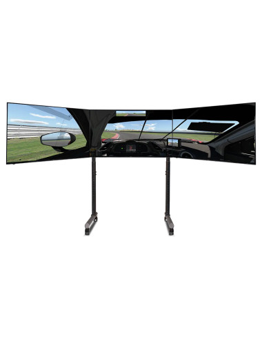 Next Level Racing Floor stand | Round Tube Freestanding Single Monitor Stand | Up to 3x43 " | Height adjustment, Tilt | Maximum 