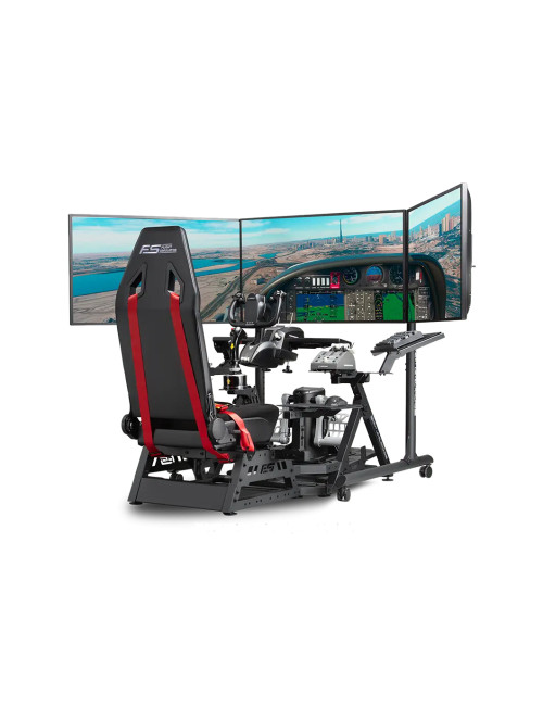 Next Level Racing Floor stand | Round Tube Freestanding Single Monitor Stand | Up to 3x43 " | Height adjustment, Tilt | Maximum 