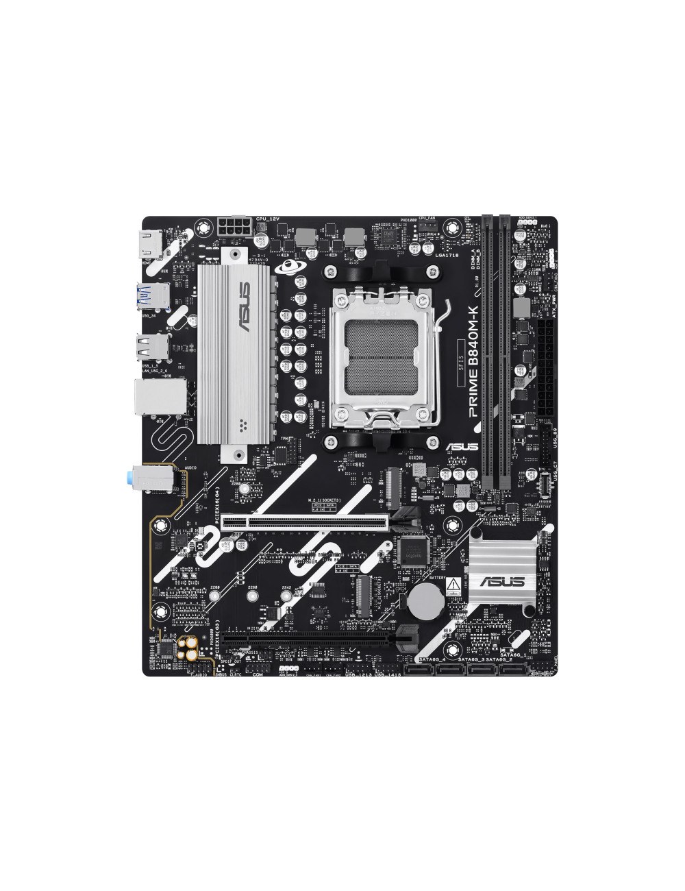 Asus PRIME B840M-K | Processor family AMD | Processor socket AM5 | DDR5 | Supported hard disk drive interfaces SATA, M.2 | Numbe