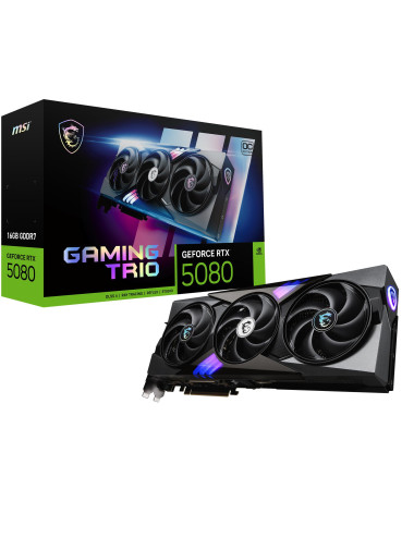 Graphics Card|MSI|NVIDIA GeForce RTX 5080|16 GB|GDDR7|256 bit|PCIE 5.0 16x|Dual Slot Fansink|1xHDMI|3xDisplayPort|RTX508016GGAMT
