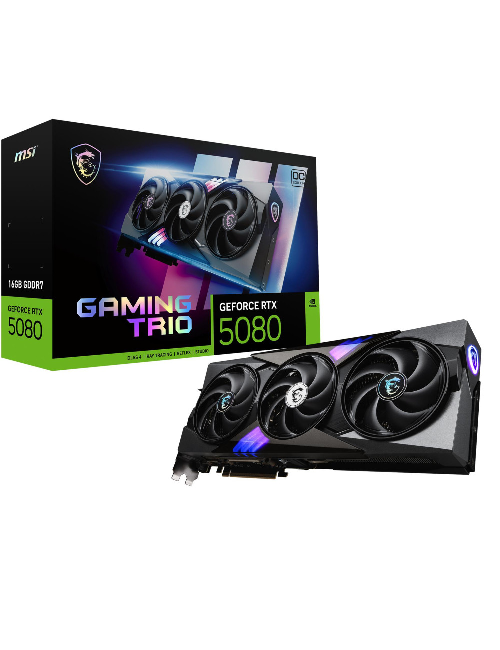 Graphics Card|MSI|NVIDIA GeForce RTX 5080|16 GB|GDDR7|256 bit|PCIE 5.0 16x|Dual Slot Fansink|1xHDMI|3xDisplayPort|RTX508016GGAMT