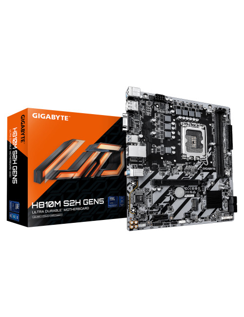 Gigabyte H810M S2H GEN5 | Processor family Intel | Processor socket LGA1851 | DDR5 | Supported hard disk drive interfaces SATA, 