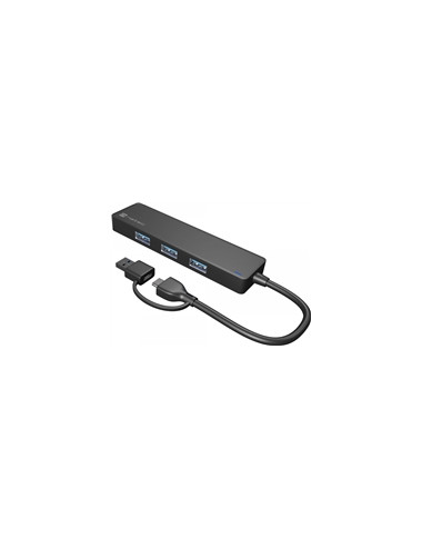NATEC USB-C Hub Mayfly 4-port + adapter