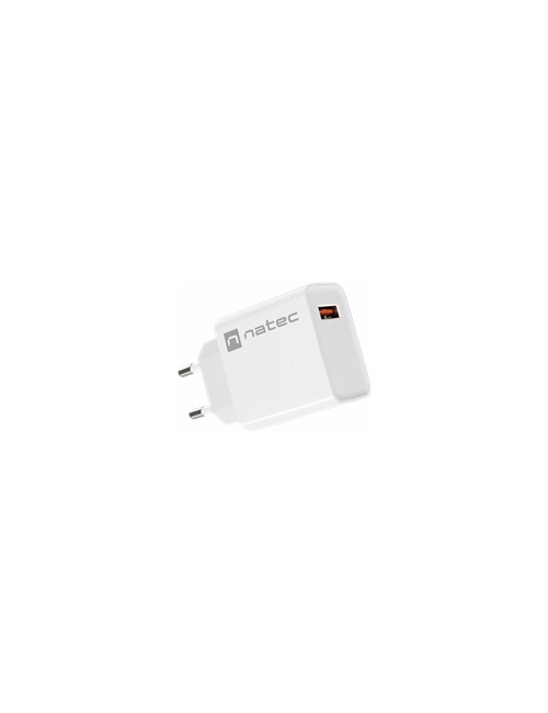 NATEC USB Charger Ribera USB-A 18W white