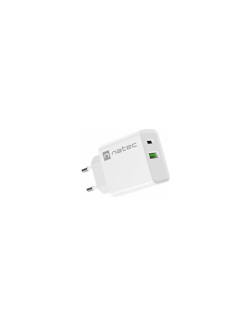 NATEC Charger Ribera USB-A+USB-C PD 20W