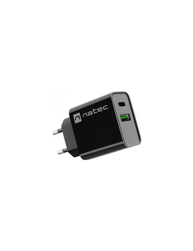 NATEC Charger Ribera USB-A+USB-C PD 20W
