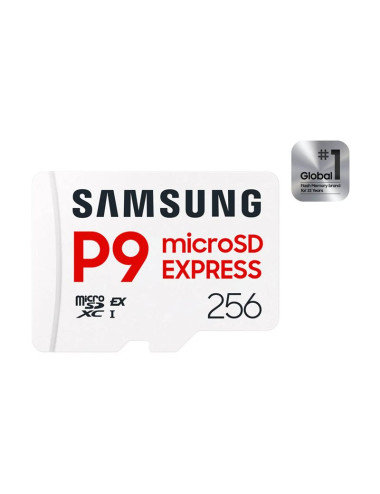 Samsung P9 Express | MicroSD Card | 256 GB | microSDXC | Flash memory class U3, V30, A1