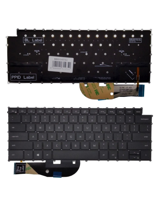 Keyboard DELL XPS 9500, with backlight, US