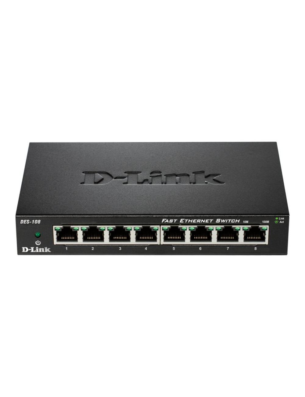 D-Link | Ethernet Switch | DES-108/E | Unmanaged | Desktop | 10/100 Mbps (RJ-45) ports quantity 8 | 60 month(s)
