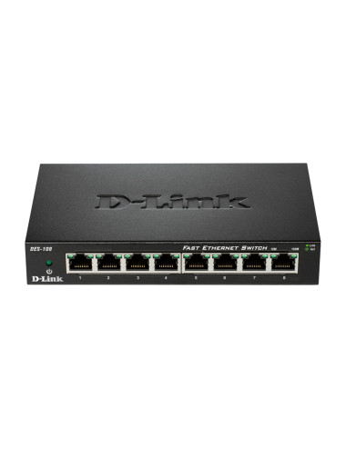 D-Link | Ethernet Switch | DES-108/E | Unmanaged | Desktop | 10/100 Mbps (RJ-45) ports quantity 8 | 60 month(s)