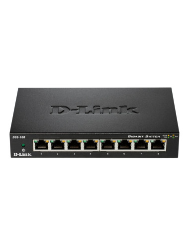 D-Link | Switch | DGS-108/E | Unmanaged | Desktop | Gigabit Ethernet (copper) ports quantity 8 | 60 month(s)