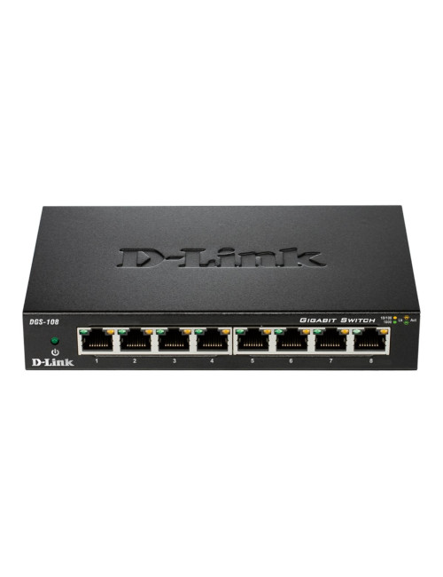 D-Link | Switch | DGS-108/E | Unmanaged | Desktop | Gigabit Ethernet (copper) ports quantity 8 | 60 month(s)