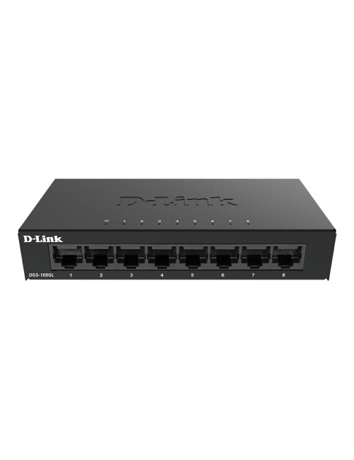 D-Link | Switch | DGS-108GL/E | Unmanaged | Desktop | Gigabit Ethernet (copper) ports quantity 8 | 60 month(s)