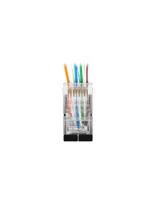 Lanberg | RJ45 CAT.6 FTP Plug 8P8C PASS Through Type, 100 pcs | PLS-6000EZ | Transparent