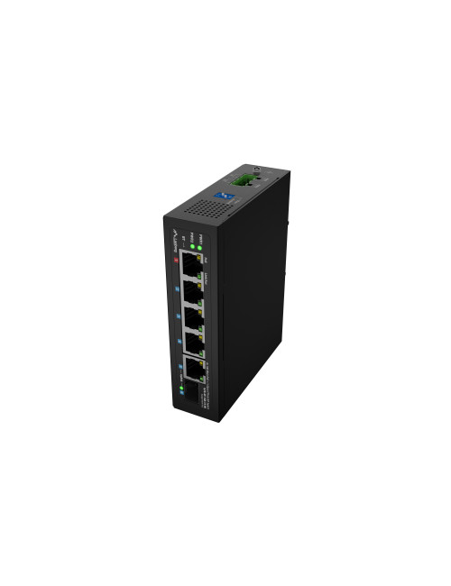 Lanberg Switch PoE 1xBT 3xAT SFP/ETH Din Unmanagment Fast Ethernet | ILFE-4P-1GE-1S-90