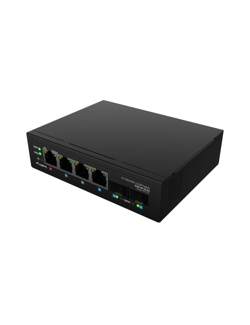 Lanberg Switch Light IndustrialPoE 1xBT 3xAT 2xSFP Din Unmanagment Gigabit Ethernet | ILGE-4P-2S-90 | Unmanaged