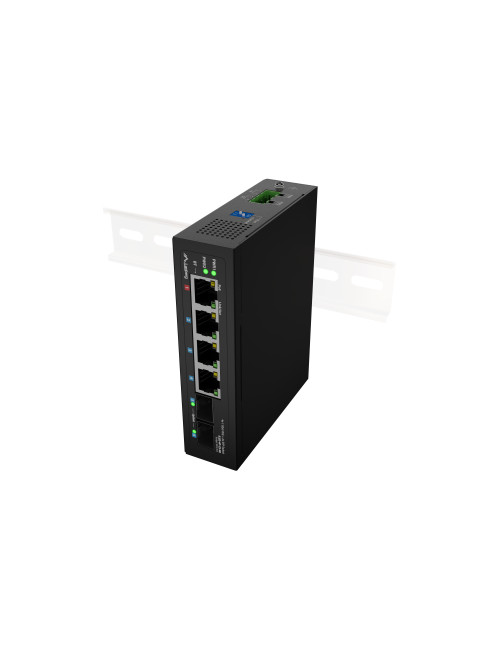 Lanberg Switch Light IndustrialPoE 1xBT 3xAT 2xSFP Din Unmanagment Gigabit Ethernet | ILGE-4P-2S-90 | Unmanaged