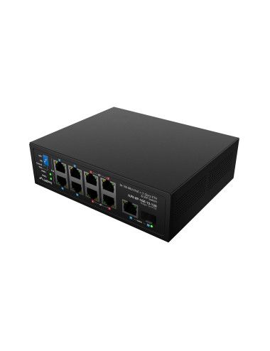 Lanberg Switch PoE 4xBT 4xAT SFP/ETH Din Unmanagment Fast Ethernet | ILFE-8P-1GE-1S-120 | Unmanaged | Din rail, Rack