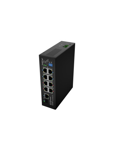 Lanberg Switch PoE 4xBT 4xAT SFP/ETH Din Unmanagment Fast Ethernet | ILFE-8P-1GE-1S-120 | Unmanaged | Din rail, Rack