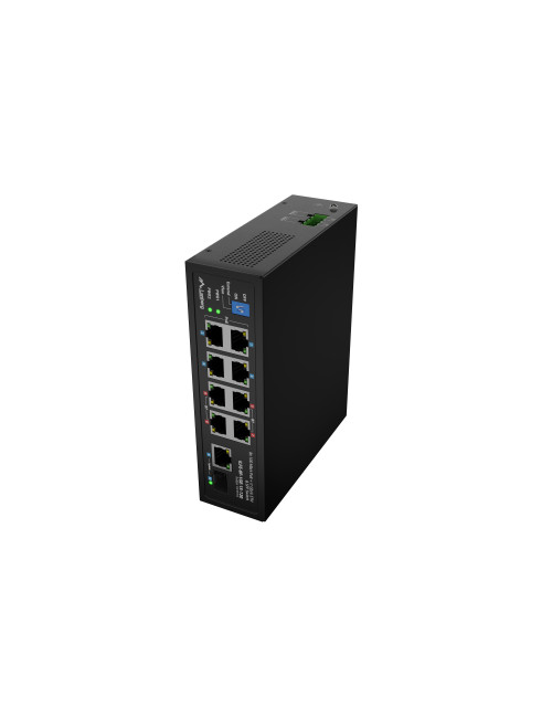 Lanberg Switch PoE 4xBT 4xAT SFP/ETH Din Unmanagment Fast Ethernet | ILFE-8P-1GE-1S-120 | Unmanaged | Din rail, Rack