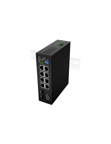 Lanberg Switch PoE 4xBT 4xAT 4xSFP Din Unmanagment Gigabit Ethernet | ILGE-8P-2S-120 | Unmanaged | Din rail