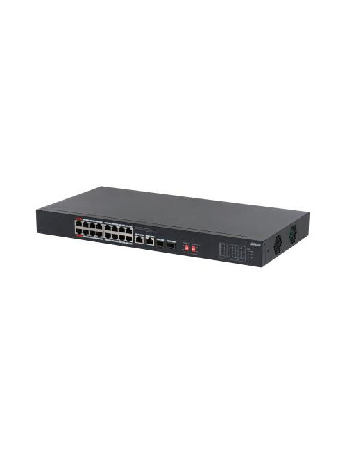 Switch|DAHUA|S3218-16ET-135|Switch type Unmanaged|Switch layer L2|Rack mounting Yes|Stackable Yes|Form factor 1U|16xRJ-45 ports|