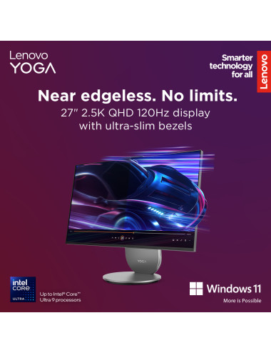Lenovo Yoga | 27IAH10 | Desktop | AIO | 27 " | Inte Core Ultra 7 | 255H | 16 GB | Soldered LPDDR5x | 1000 GB | Intel Arc 140T GP