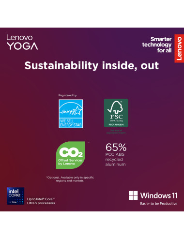 Lenovo Yoga | 27IAH10 | Desktop | AIO | 27 " | Inte Core Ultra 7 | 255H | 16 GB | Soldered LPDDR5x | 1000 GB | Intel Arc 140T GP