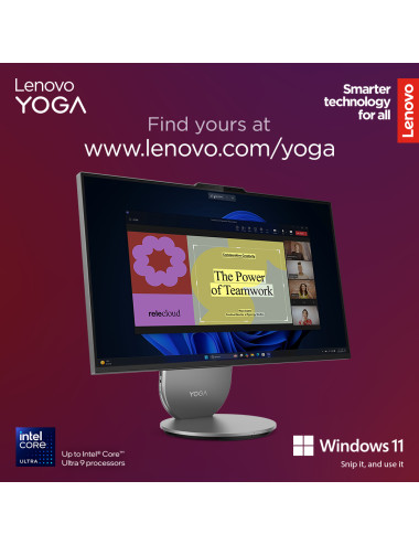Lenovo Yoga | 27IAH10 | Desktop | AIO | 27 " | Inte Core Ultra 7 | 255H | 16 GB | Soldered LPDDR5x | 1000 GB | Intel Arc 140T GP