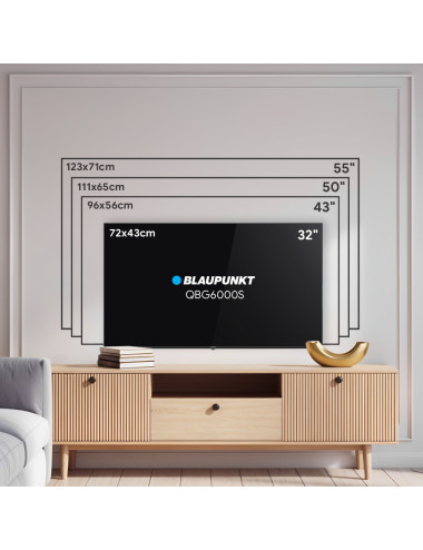 Blaupunkt QLED TV | 32QBG6000S | 32 | Smart TV | Google TV | Black
