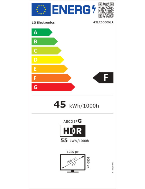 LG 43LR60006LA | 43" | Smart TV | webOS | FHD